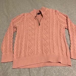Jeanne Pierre pink sweater. Size Petite Large